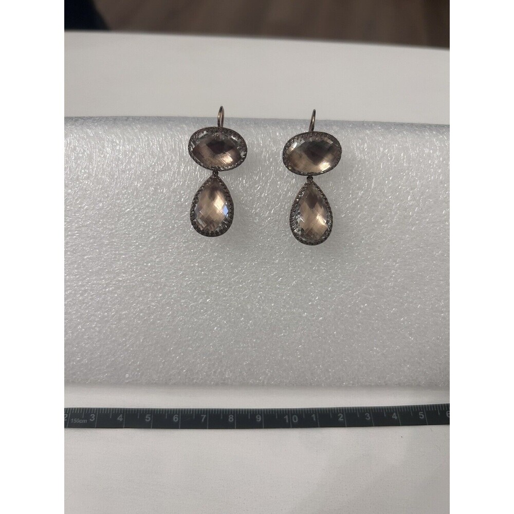 Larkspur & Hawk Earrings Drop Stone annie glass alor - Picture 2 of 5